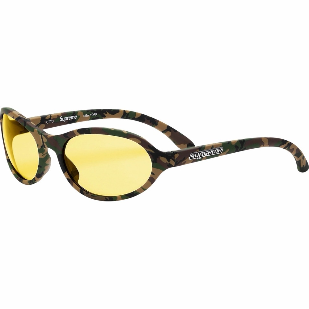 Supreme SS25 Otto Sunglasses Green Woodland Camouflage - Clear Yellow Lens NIB